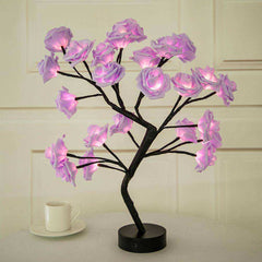 LED Table Lamp Rose Flower Tree USB Night Lights
