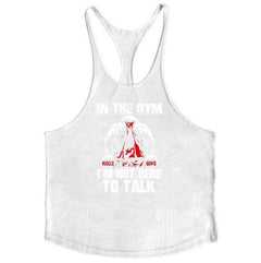 Men Anime Bodybuilding Cotton Stringer Tank Tops