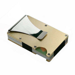 Unisex Wallet Blocking Portable ID Card Holder Clip