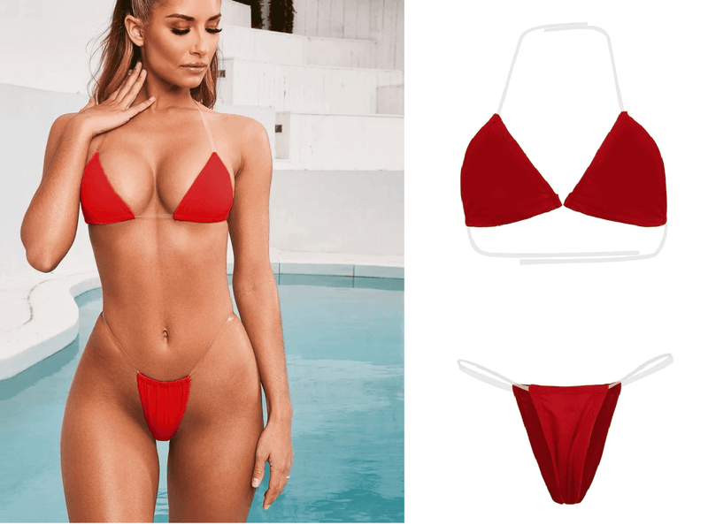 2021 New Women Sexy Micro G - string Thong Underwear Swimsuit Bikini Set - AWAKENING AESTHETICS