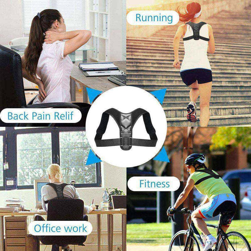 Adjustable Back Shoulder Posture Corrector Lumbar Brace Support