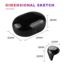 Portable Sound Amplifier Adjustable Black Hearing Aid for Deafness Elderly