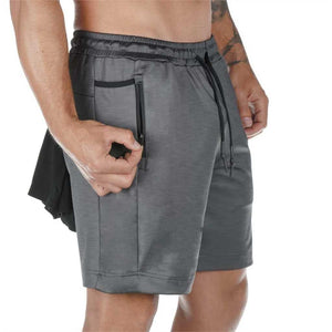 Mens Gyms Fitness Loose Breathable Quick-dry Cool Short