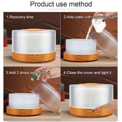 Aesthetic 7 Color LED Light Air Humidifier Cool Mist Aroma Oil Diffuser