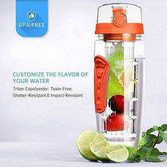 32oz 1000ml New Fruit Infuser Juice Shaker Sports Lemon Water Bottle