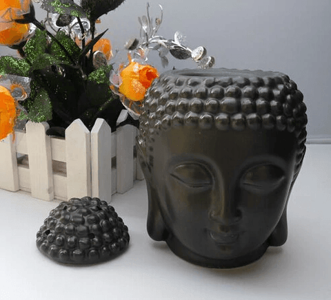 Ceramic Buddha Head Aroma Essential Oil Burner