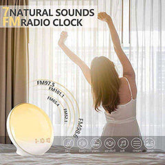 New Wake Up Light Sunrise Simulation Sun Alarm Clock