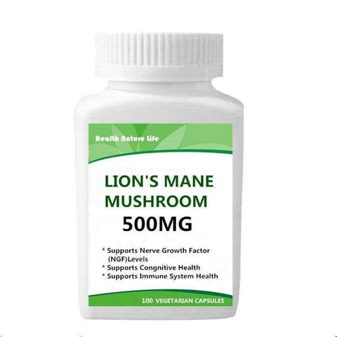 Image of Lions Mane Mushroom Capsules Brain Health Neuron Growth & Immune System Support