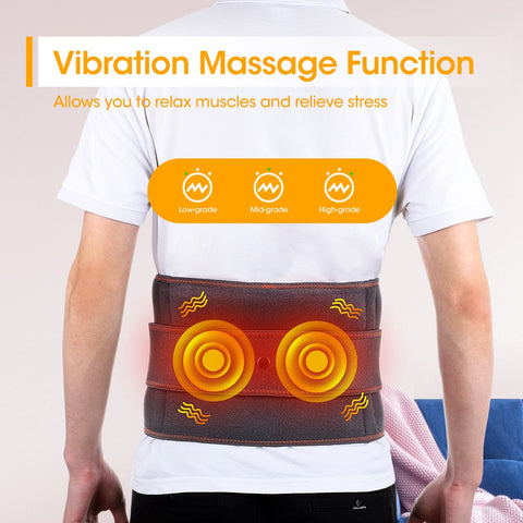 Image of New 2023 Dual Infrared Light Heating Massage Decompression Waist Belt With Digital Display
