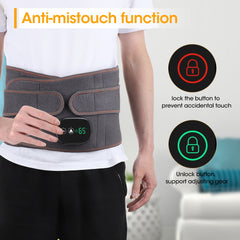 New 2023 Dual Infrared Light Heating Massage Decompression Waist Belt With Digital Display