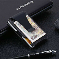 Unisex Wallet Blocking Portable ID Card Holder Clip