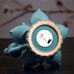 Ceramics LED Lotus Incense Burner Aroma Smoke Waterfall Fountain Censer