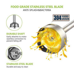 4-in-1 Stainless Steel 1100W Immersion Hand Stick Blender 500ml Chopper Whisk 800ml Cup