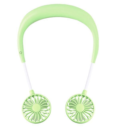 Unique Portable Neckband Headphone Cooling Fan