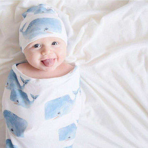 Baby Swaddle Blanket & Cap Newborn Cocoon Wrap