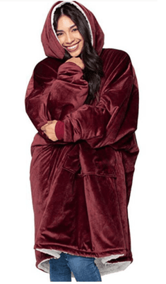 Women Oversized Clothing Hoodie Blanket Sweatshirt With Sleeves