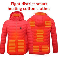USB Electric Heated Vest Cotton Coat Camping Hiking Thermal Warmer Jacket