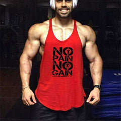 No Pain No Gain Aesthetic Bodybuilding Stringer Tank Top