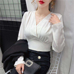 Fashion Design V-neck Long Sleeve