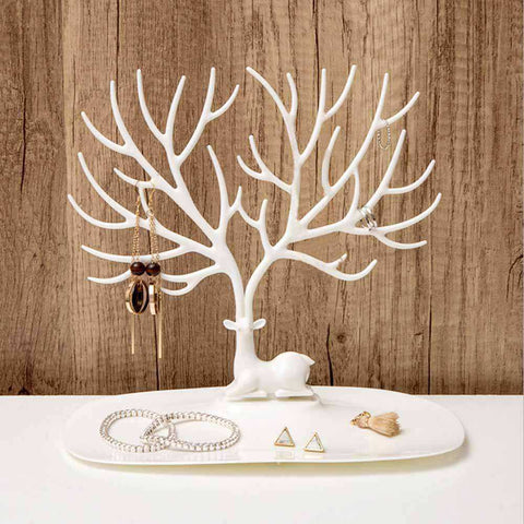 Image of Deer Jewelry Stand Display Storage Racks Tree Earring Holder