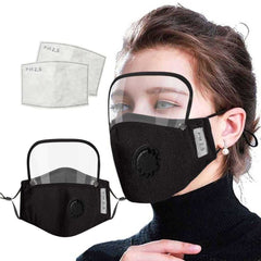 Adults Dustproof Protective Face Mask Eyes Shield With Filters