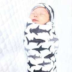 Baby Swaddle Blanket & Cap Newborn Cocoon Wrap