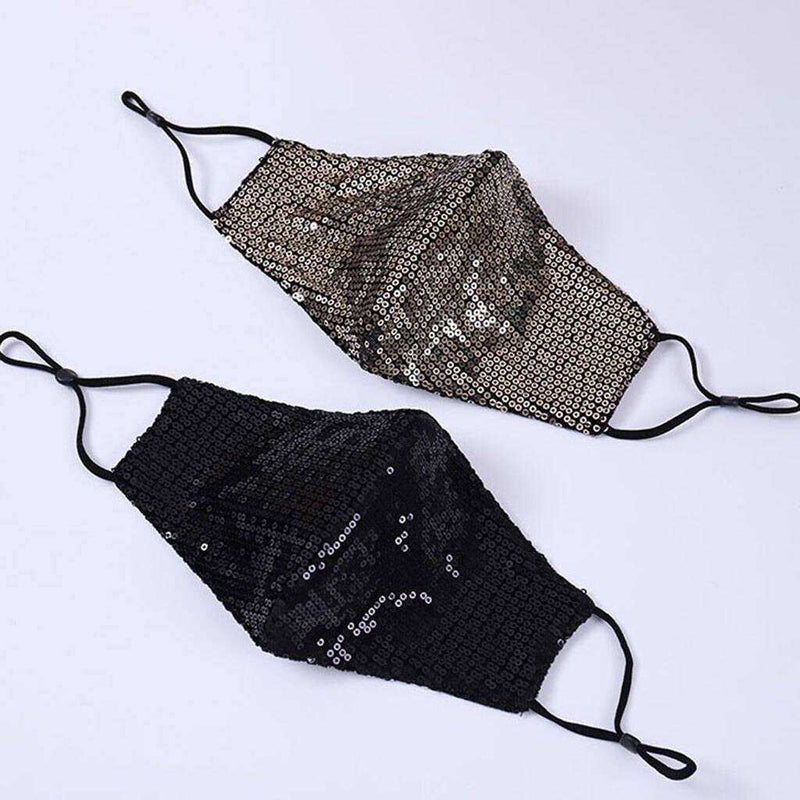 Women Reusable Washable Sequin Face Mask Dustproof