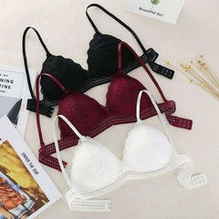 Sexy Seamless Deep V Lingerie Lace Wireless Women Bra
