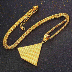 Egyptian Pyramid Pendant Charm Necklace