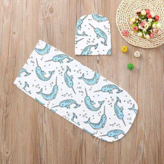 Baby Swaddle Blanket & Cap Newborn Cocoon Wrap