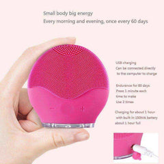 Facial Silicone Shrinking Pores Oil-control Electric Cleansing Brush