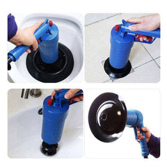 Air Power Drain Blaster Manual Sink Plunger Opener Cleaner Pump For Bath Toilets