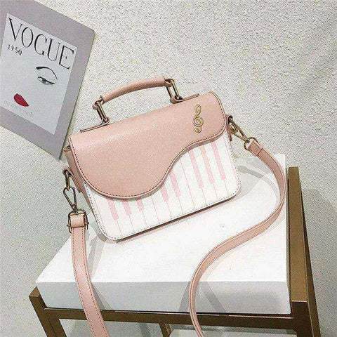 Image of Cute Piano Pattern Shoulder Bag