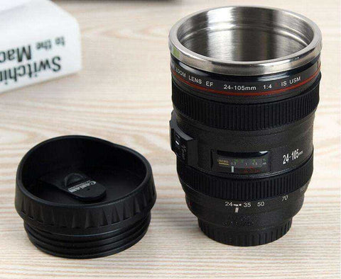 Image of Stainless Steel SLR Camera EF24-105mm Coffee Lens Mug