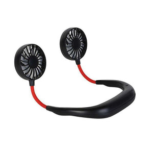 Unique Portable Neckband Headphone Cooling Fan