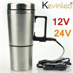 300ml 24v Water Heater Car Heating Cup Stainless Steel Auto Kettle Travel Coffee Tea Heated Mug