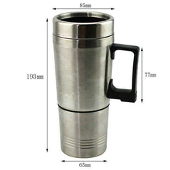 300ml 24v Water Heater Car Heating Cup Stainless Steel Auto Kettle Travel Coffee Tea Heated Mug