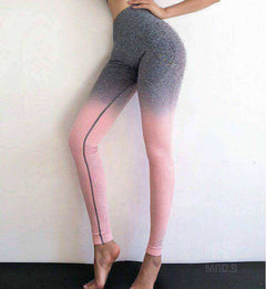 Aesthetic Yoga Gym Workout Pants Gradient Color Energy Leggings