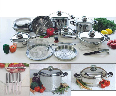 Image of 32 Piece Nutri Stahl Surgical Stainless Gourmet Cooking Set