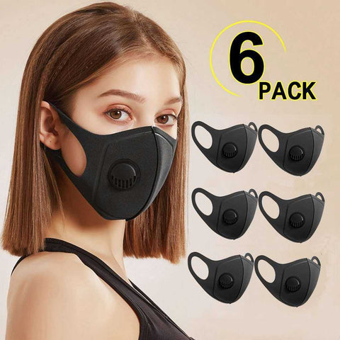 Image of 6PC Flower Face Mask Printed Masks Fabric PM 2.5 Dust Mouth Cover