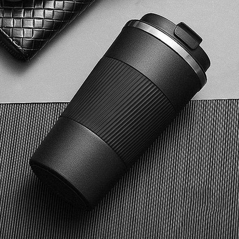 Image of 380ml/510ml Double Stainless Steel Leak-Proof Non-Slip Coffee Water Thermos Mug