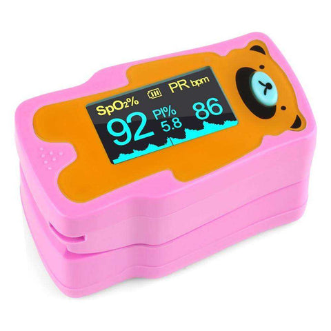 Image of Blue Portable Finger Pulse Oximeter Blood Oxygen Saturation Monitor