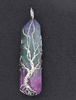 Rainbow Stone Tree of Life Pendant Necklace
