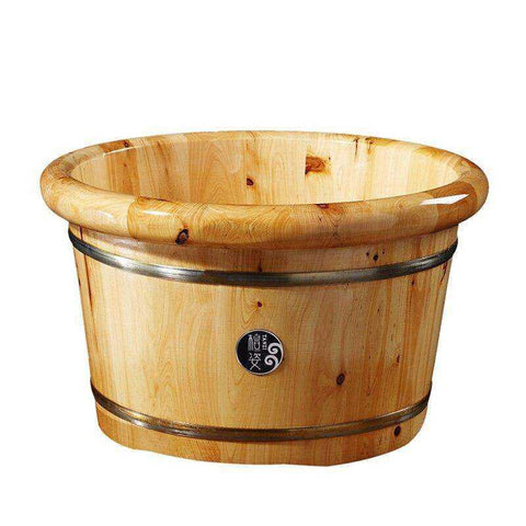 Image of Thickened Eco-friendly Solid Wood Detox Foot Bath Bucket