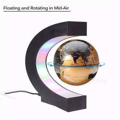 Image of Magnetic Levitation Night Light Floating World Map Ball Lamp