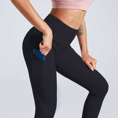 Image of Aesthetic Yoga Pants Patchwork Fitness Athletic Leggings For Women