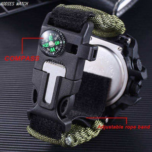 LED Military Electronic Wristwatches with Compass 30M Waterproof