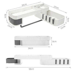Creative Kitchen Storage & Bathroom Shampoo Corner Shower Shelf