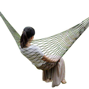 Nylon Hammock Yard Outdoor Travel Hanging Mesh Net Sleeping Bed