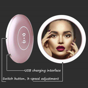 New Portable LED Illuminated Circular Makeup Mirror